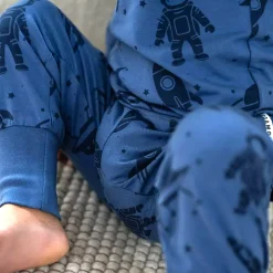 Barn Geggamoja Babybyxor|Bambukläder<Babybyxor Bambu Blå Astronaut