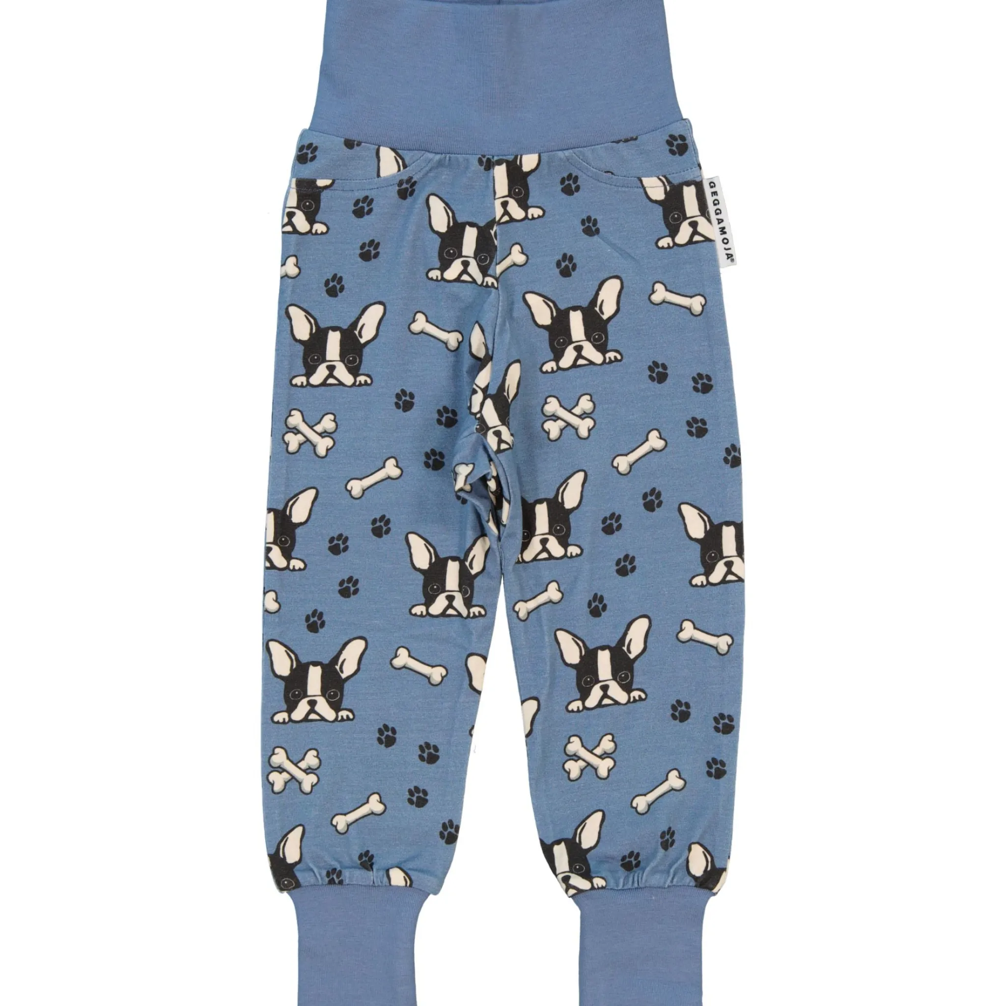 Barn Geggamoja Babybyxor|Bambukläder<Babybyxor Bambu Bulldog Blå