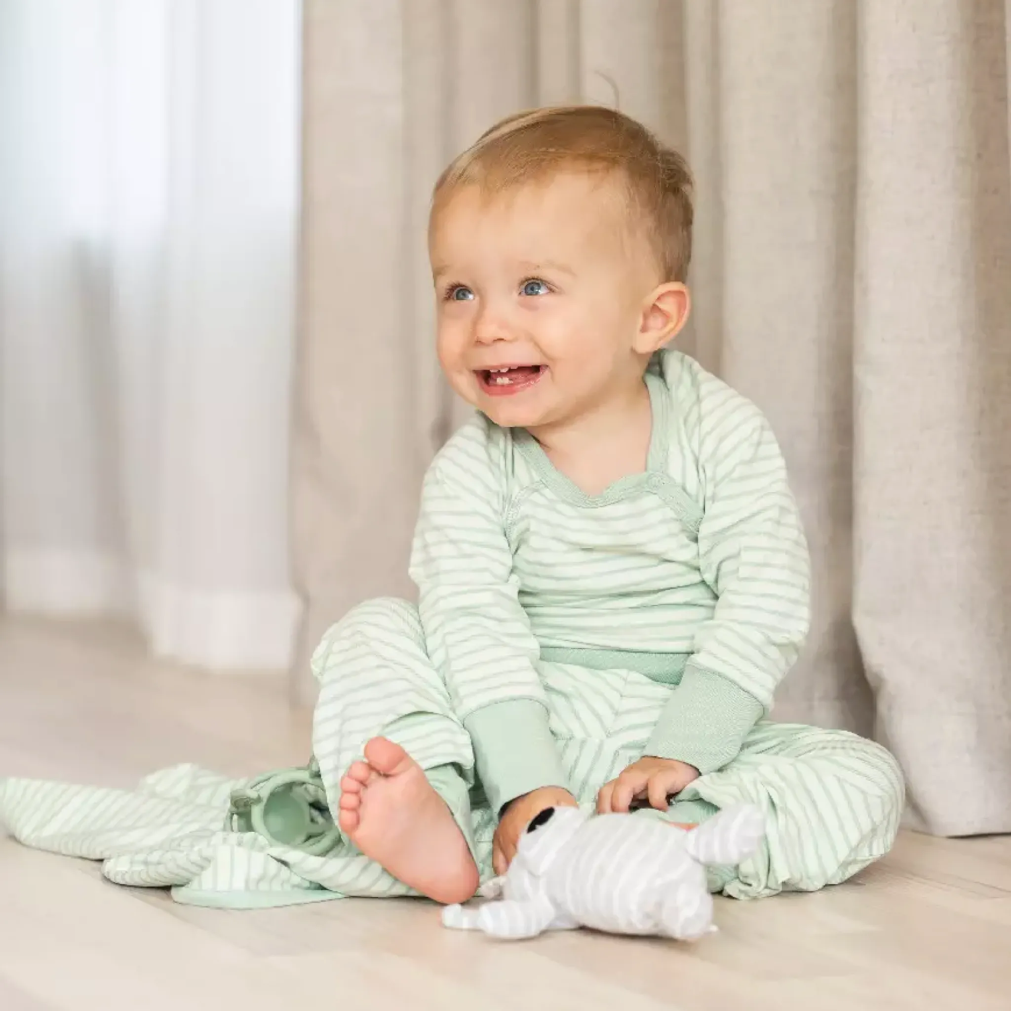 Barn Geggamoja Babybyxor|Bambukläder<Babybyxor Bambu Classic Ljusgrön/Grön