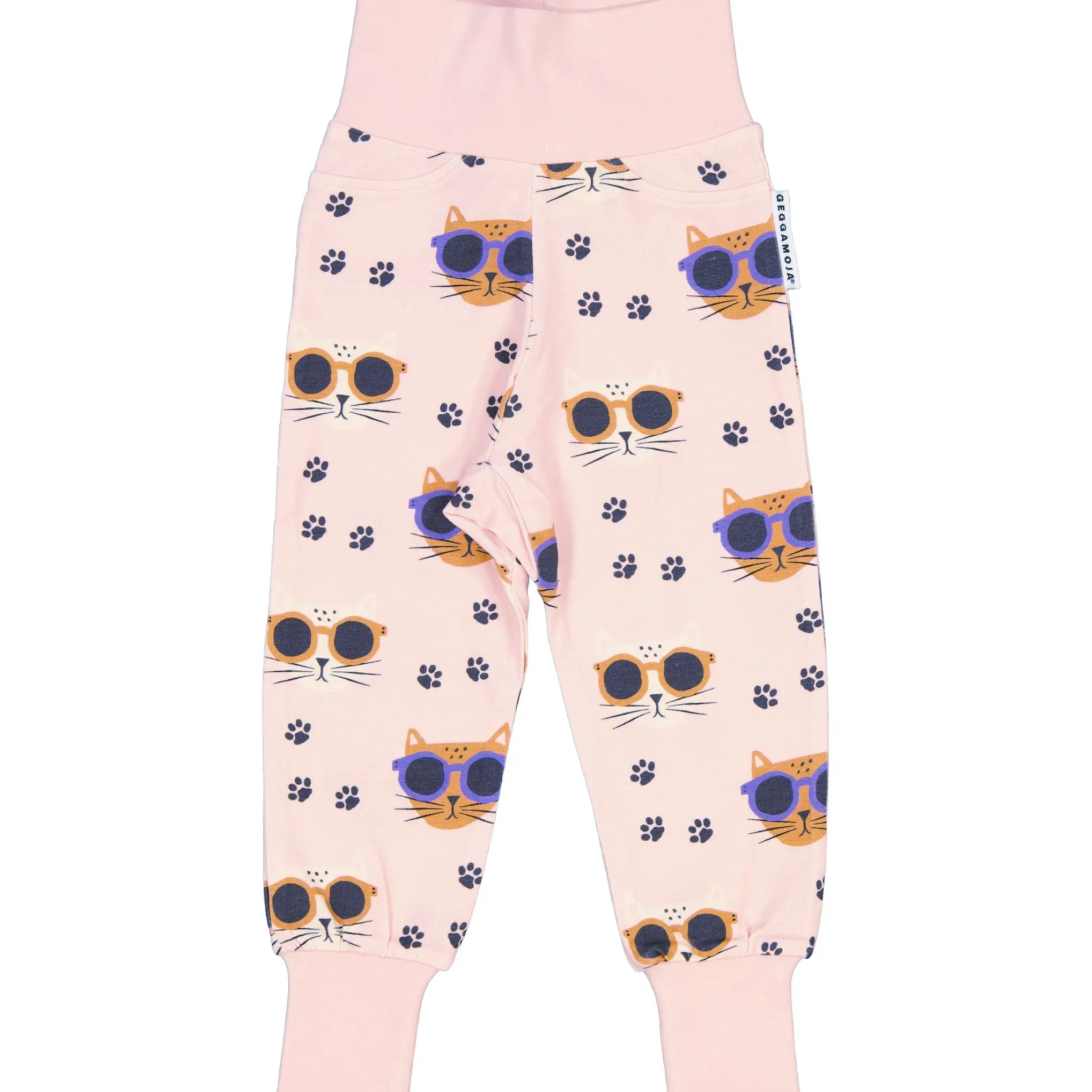 Barn Geggamoja Babybyxor|Bambukläder<Babybyxor Bambu Cool Cats rosa