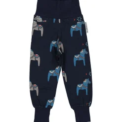 Barn Geggamoja Babybyxor|Bambukläder<Babybyxor Bambu Dalahäst Navy