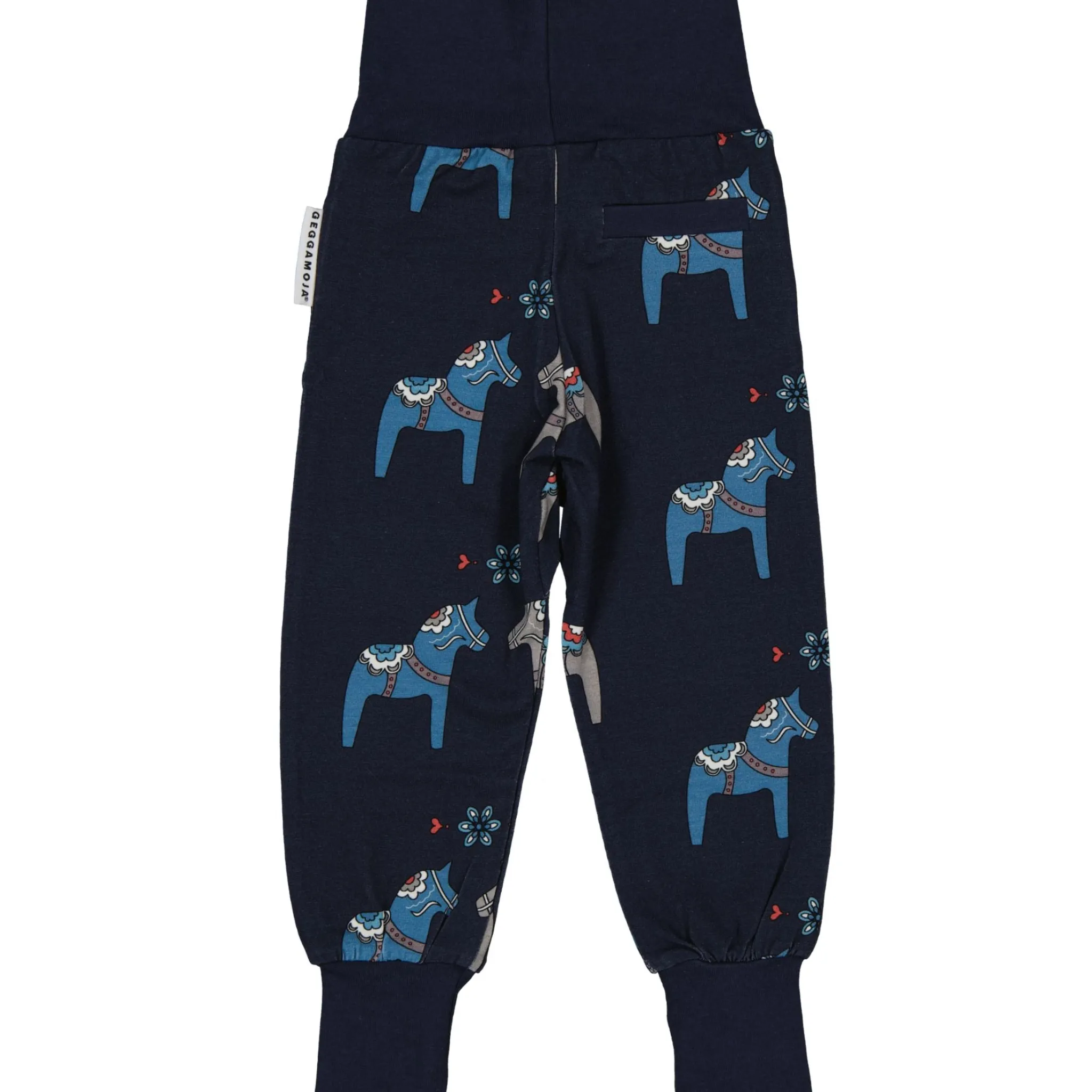 Barn Geggamoja Babybyxor|Bambukläder<Babybyxor Bambu Dalahäst Navy