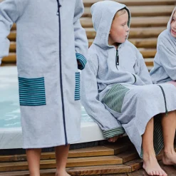 Barn Geggamoja Badrockar<Badrock Vändbar Gråmelerad/Navy