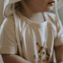 Barn Geggamoja Bambukläder|Nyfödd<Bambu Body m. kort arm Stella