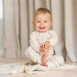 Barn Geggamoja Bodys|Bambukläder<Body Bambu Classic Vit/Beige