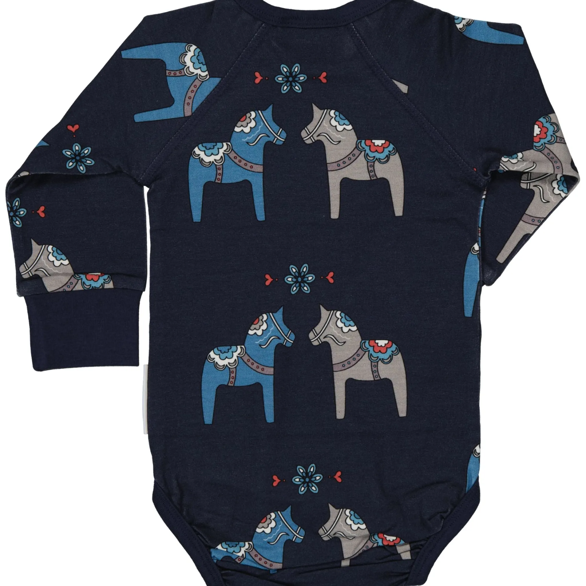 Barn Geggamoja Bodys|Bambukläder<Body Bambu Dalahäst Navy