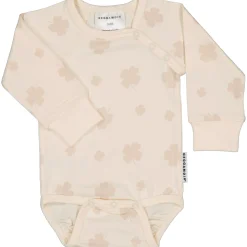 Barn Geggamoja Bodys|Bambukläder<Body Bambu Klöver Beige