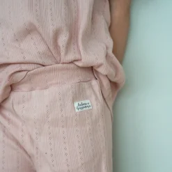 Barn Geggamoja Leggings Och Tights<Byxor Pointelle Pink Rose