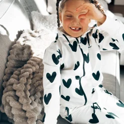 Barn Geggamoja Tröjor<College Hoodie Hjärtan