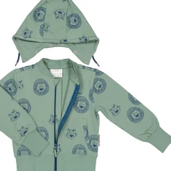 Barn Geggamoja Tröjor<College Hoodie Tiger Grön