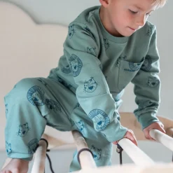 Barn Geggamoja Tröjor<College Sweater Tiger Grön