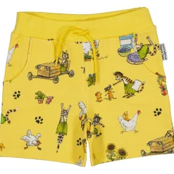 Barn Geggamoja Shorts<Collegeshorts Pettson och Findus Gul