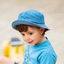 Barn Geggamoja Solhattar Och Kepsar<Fiskarhatt Denimblå