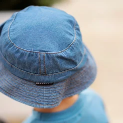 Barn Geggamoja Solhattar Och Kepsar<Fiskarhatt Denimblå