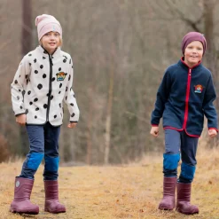 Barn Geggamoja Jackor|Fleecekläder<Fleecejacka Pippi Långstrump Navy