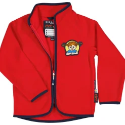 Barn Geggamoja Jackor|Fleecekläder<Fleecejacka Pippi Långstrump Röd