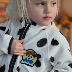 Barn Geggamoja Jackor|Fleecekläder<Fleecejacka Pippi Långstrump Vit