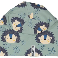 Barn Geggamoja Vintermössor|Bambukläder<Fleecemössa i bambu Igelkott Grön