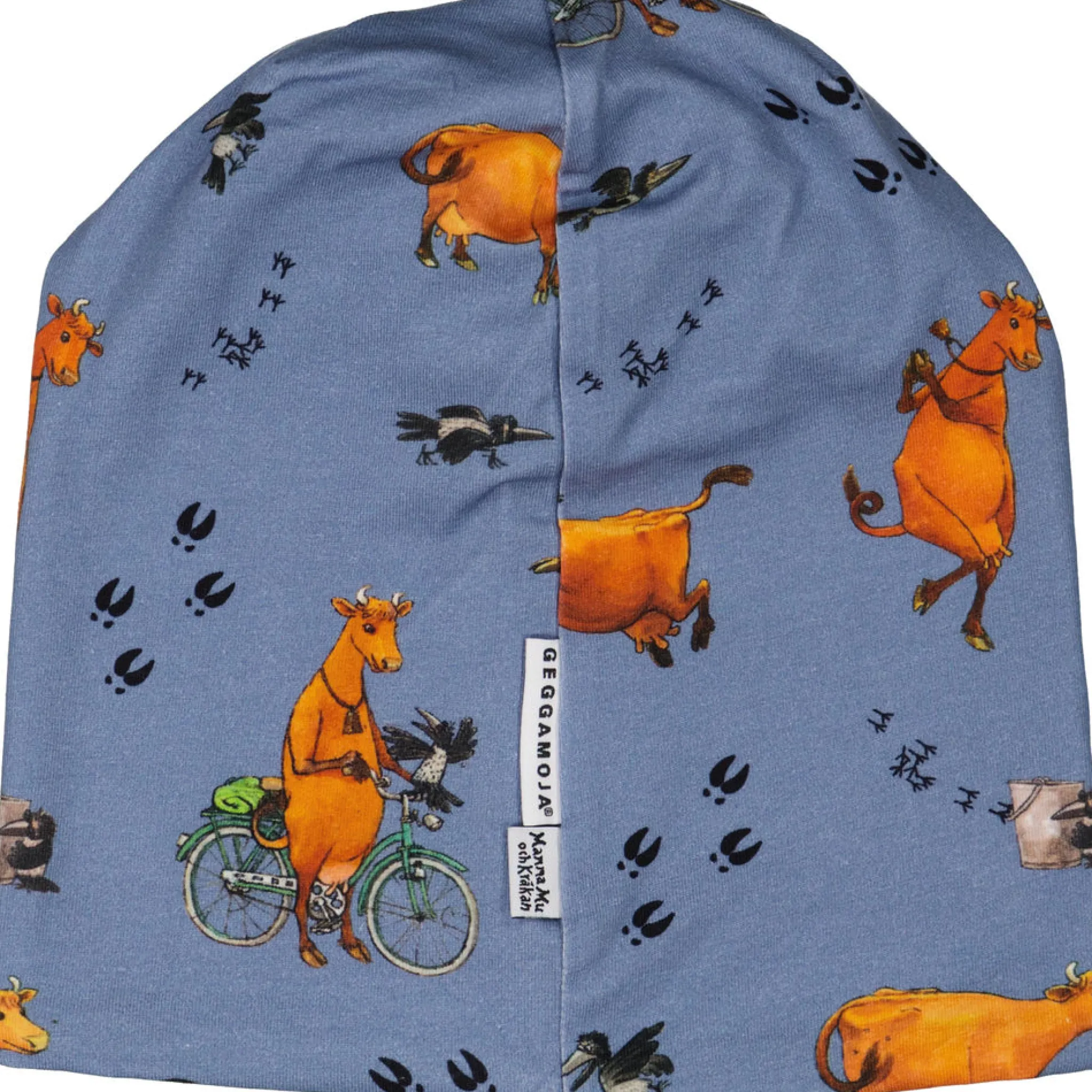 Barn Geggamoja Vintermössor<Fleecemössa Mamma mu och Kråkan Blå