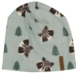 Barn Geggamoja Vintermössor<Fleecemössa Racoon Grön