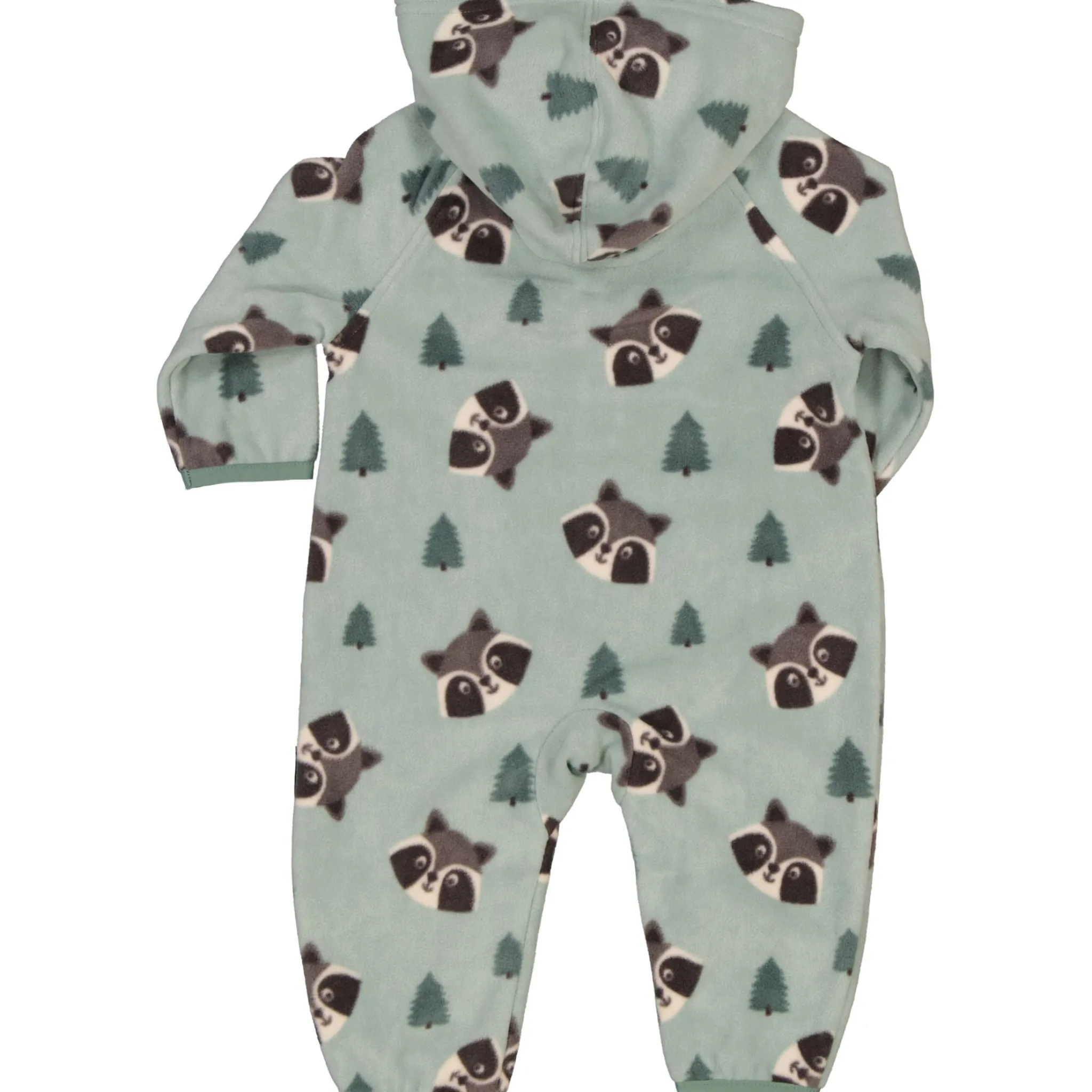 Barn Geggamoja Overaller|Fleecekläder<Fleeceoverall Racoon Grön