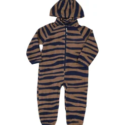 Barn Geggamoja Overaller|Fleecekläder<Fleeceoverall Zebra Blå/Brun
