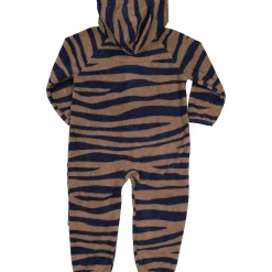 Barn Geggamoja Overaller|Fleecekläder<Fleeceoverall Zebra Blå/Brun