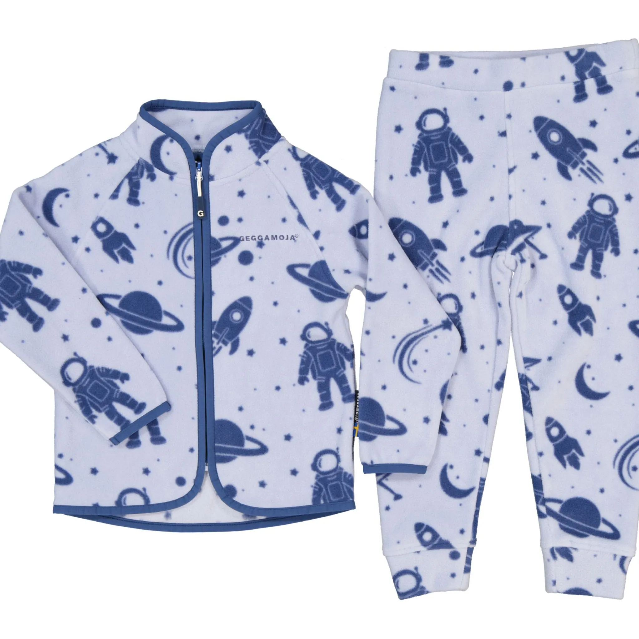 Barn Geggamoja Fleecekläder<Fleeceset Astro Blå