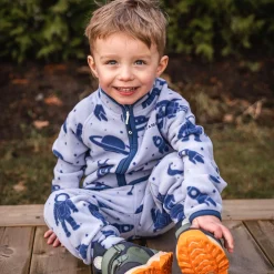 Barn Geggamoja Fleecekläder<Fleeceset Astro Blå