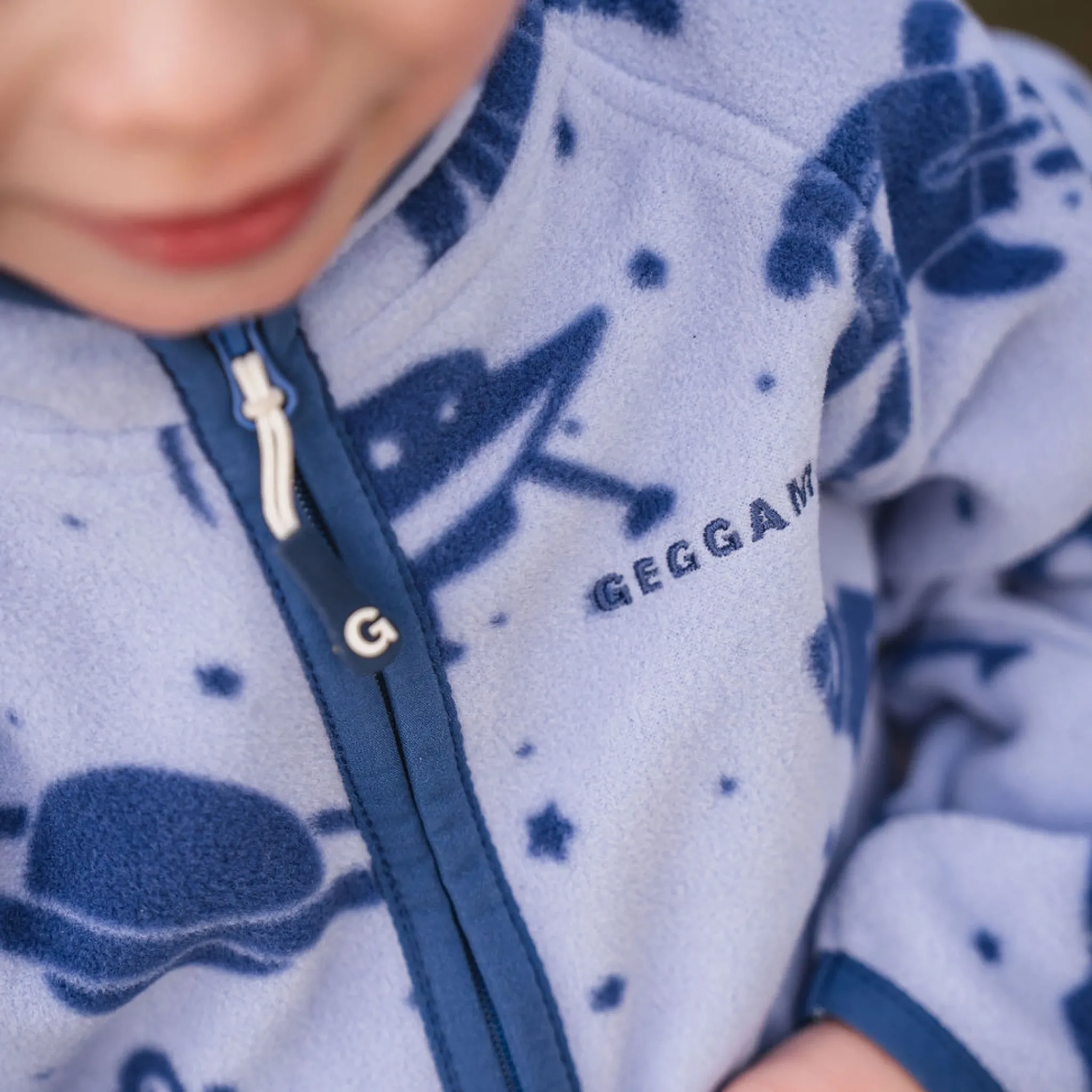 Barn Geggamoja Fleecekläder<Fleeceset Astro Blå