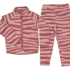 Barn Geggamoja Fleecekläder<Fleeceset Zebra Plum