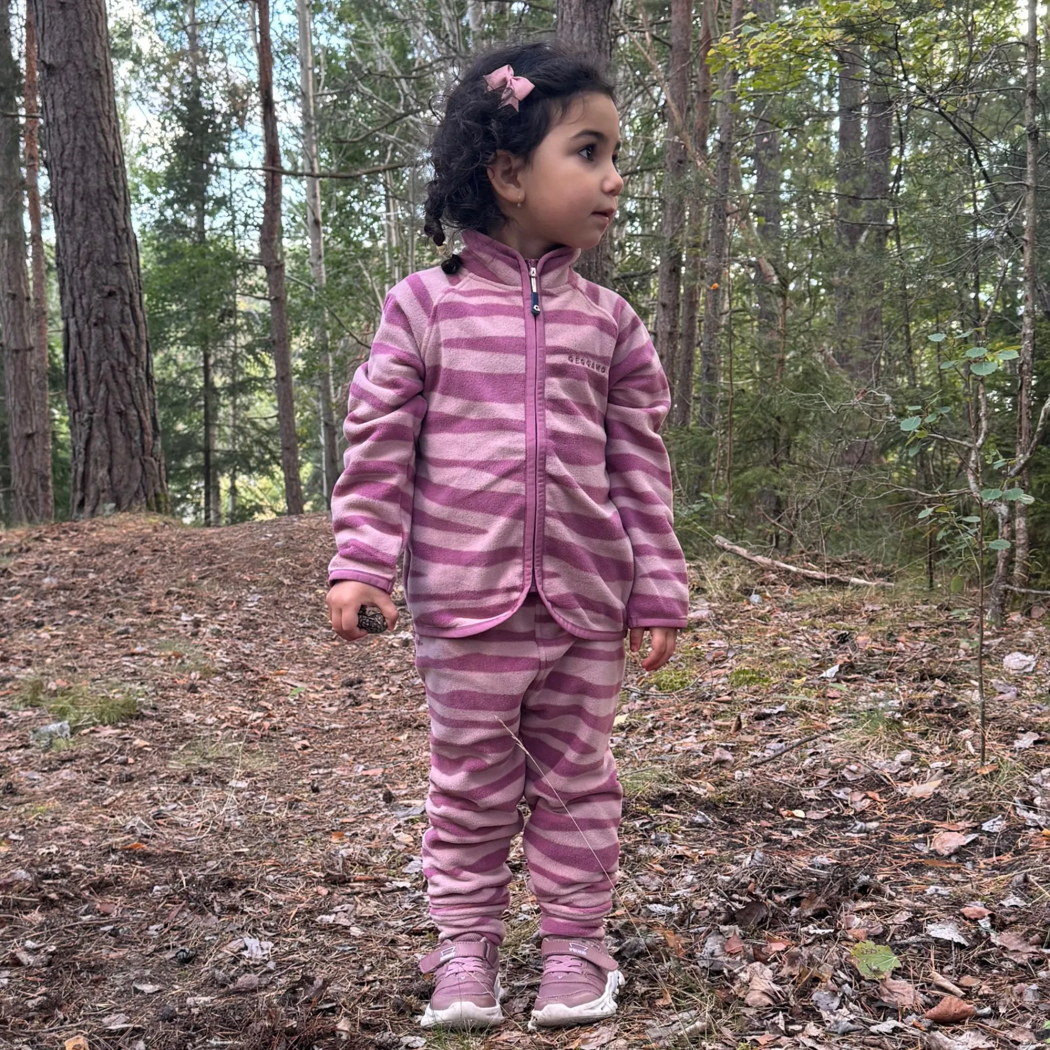 Barn Geggamoja Fleecekläder<Fleeceset Zebra Plum