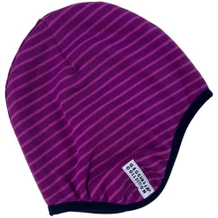Barn Geggamoja Hjälmössor|Vintermössor<Hjälmmössa Fleecefodrad Mörklila/lila