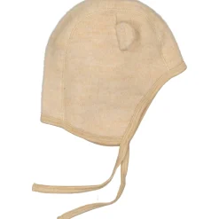 Barn Geggamoja Vintermössor|Ull Och Underställ<Hjälmmössa Ullfleece Beige