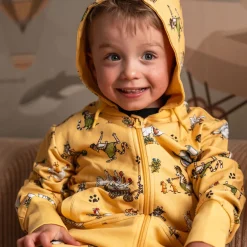 Barn Geggamoja Tröjor<Hoodie Pettson och Findus Gul