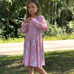 Barn Geggamoja Klänningar|Bambukläder<Klänning Bambu Lama Rosa