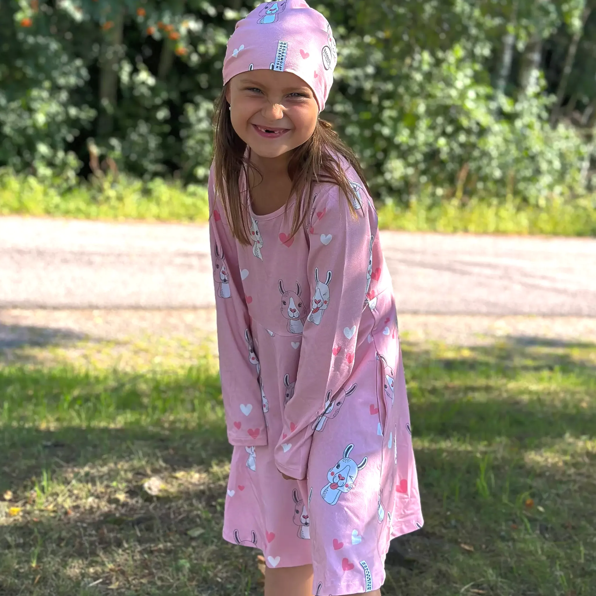 Barn Geggamoja Klänningar|Bambukläder<Klänning Bambu Lama Rosa