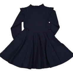 Barn Geggamoja Klänningar<Klänning med volang Marinblå