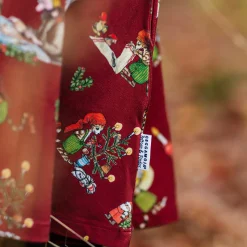 Barn Geggamoja Klänningar<Klänning Pettson och Findus Röd - Julmotiv