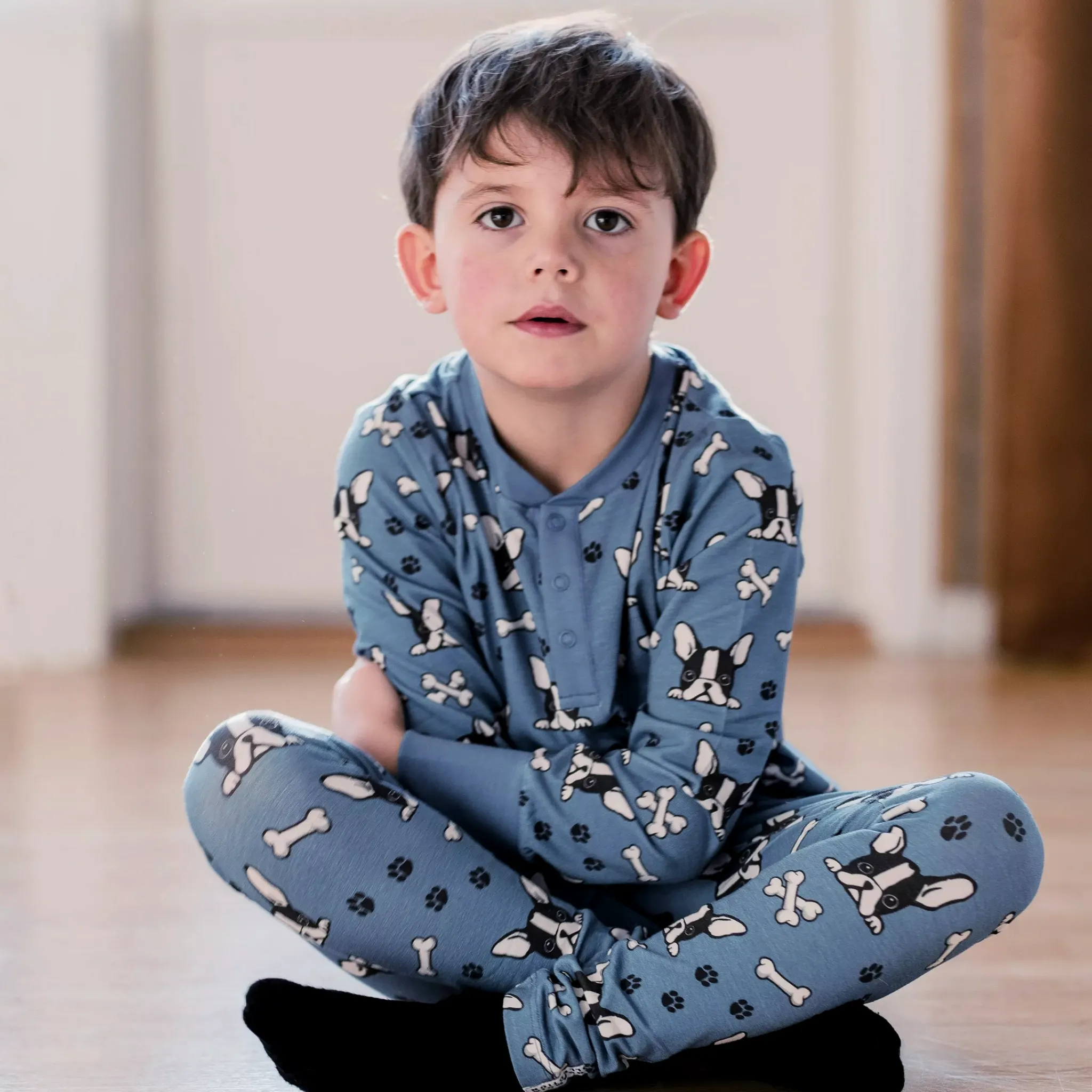 Barn Geggamoja Leggings Och Tights|Bambukläder<Leggings Bambu Bulldog Blå