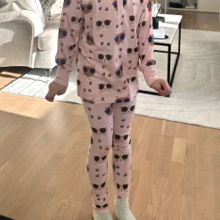 Barn Geggamoja Leggings Och Tights|Bambukläder<Leggings Bambu Cool Cats Rosa