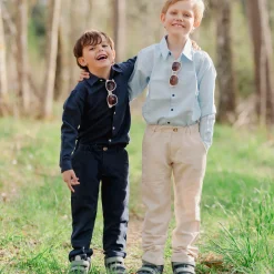 Barn Geggamoja Byxor<Linnebyxor Navy