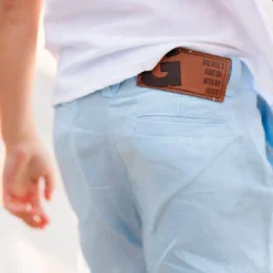 Barn Geggamoja Shorts<Linneshorts Ljusblå