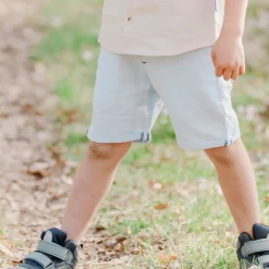 Barn Geggamoja Shorts<Linneshorts Ljusblå