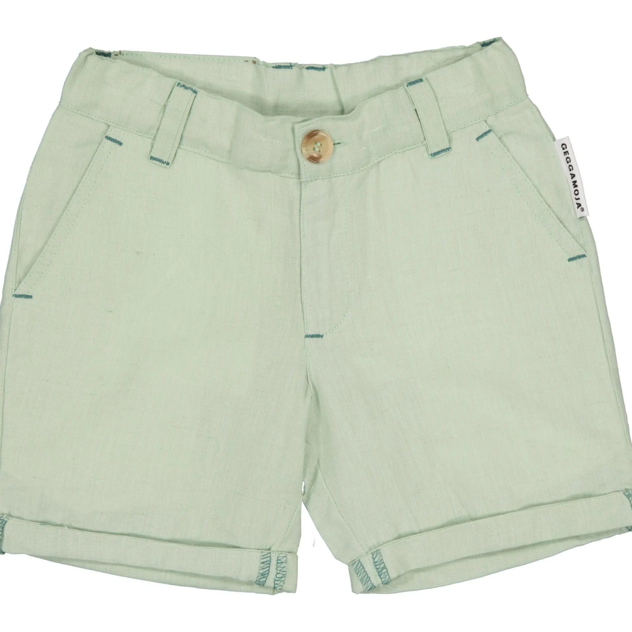 Barn Geggamoja Shorts<Linneshorts Mint