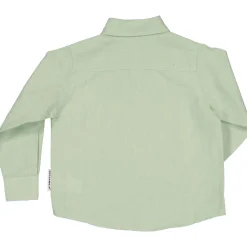 Barn Geggamoja Skjortor<Linneskjorta lång ärm Mint