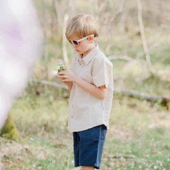 Barn Geggamoja Skjortor<Linneskjorta Natur