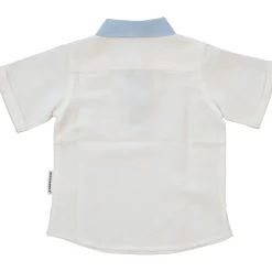 Barn Geggamoja Skjortor<Linneskjorta Vit