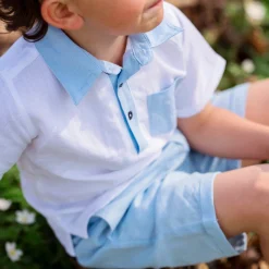 Barn Geggamoja Skjortor<Linneskjorta Vit