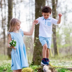 Barn Geggamoja Skjortor<Linneskjorta Vit
